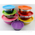 19-21-23-25-27-29-31cm Stainless steel colorful mixing bowl with cover/serving bowl with lid